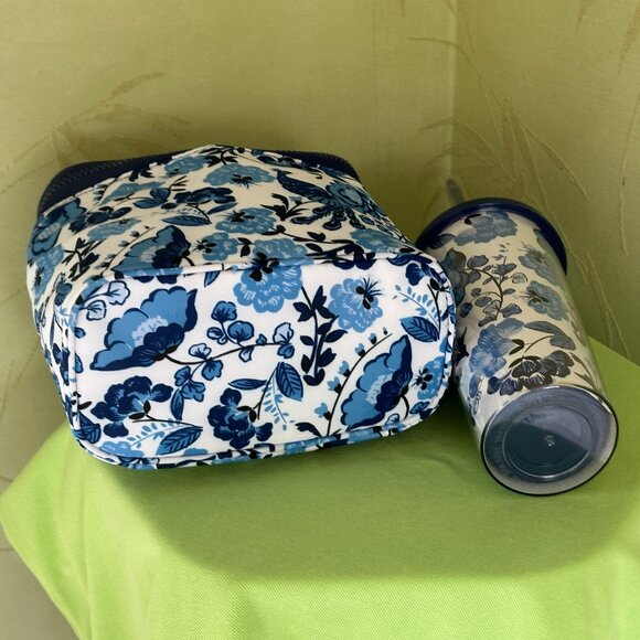 KATE SPADE PEACOCK FLORAL LUNCH TOTE + TUMBLER (SET):NWT - Picture 9 of 14